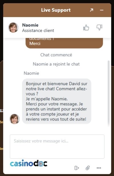 Service client sur Lizaro