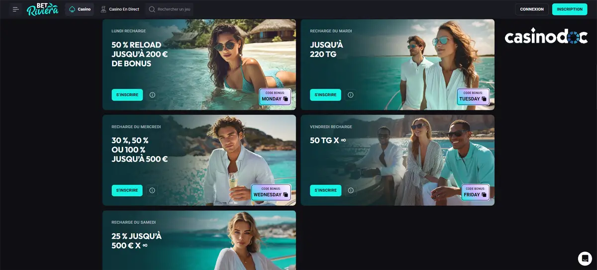 autres promotions betriviera casino