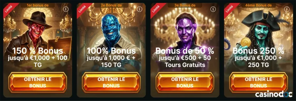 bonus de bienvenue luckygem casino