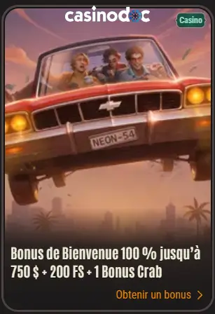 bonus de bienvenue neon 54