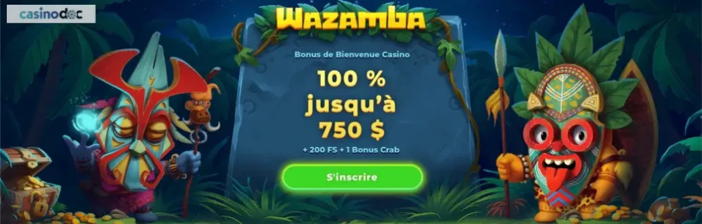 bonus de bienvenue wazamba