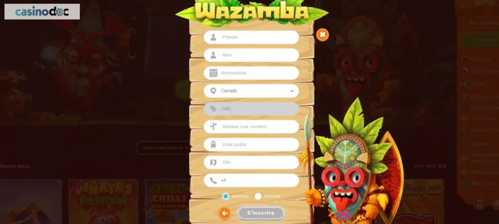 inscription étape 4 wazamba