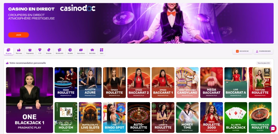 jeux de casino en direct sur tonybet