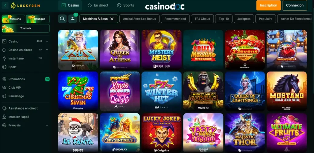 machines à sous luckygem casino