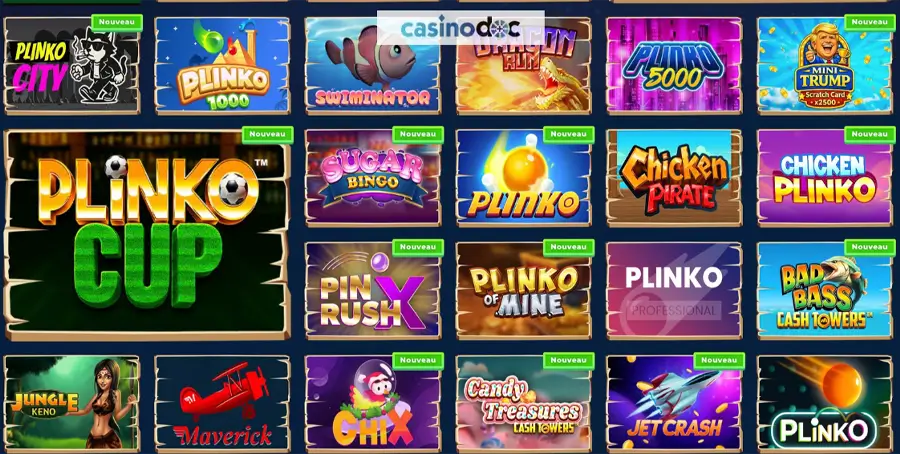 mini jeux wazamba