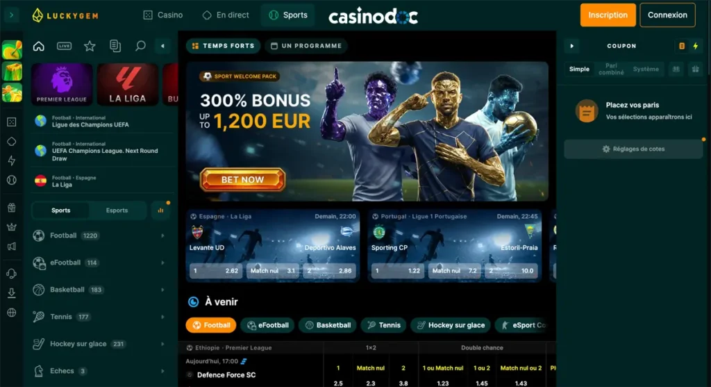paris sportifs luckygem casino