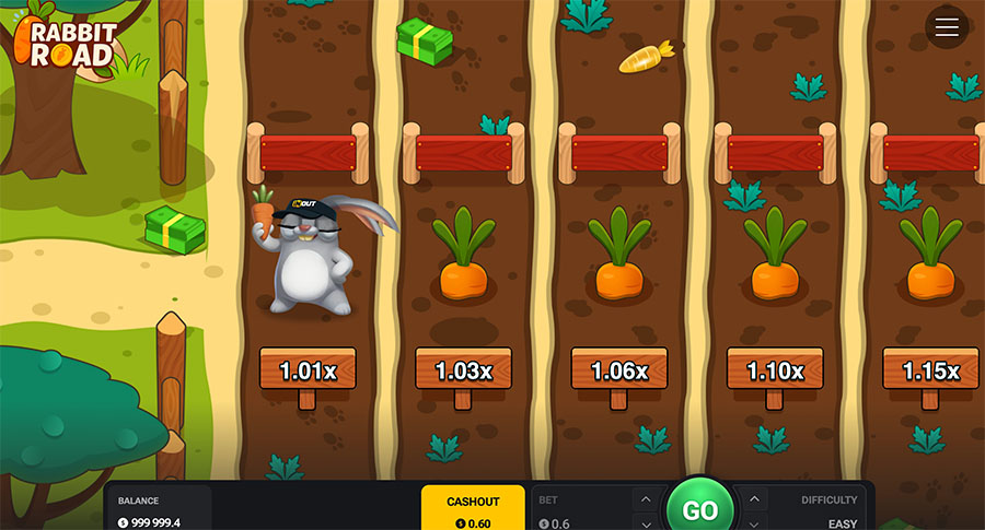 test en mode démo rabbit road