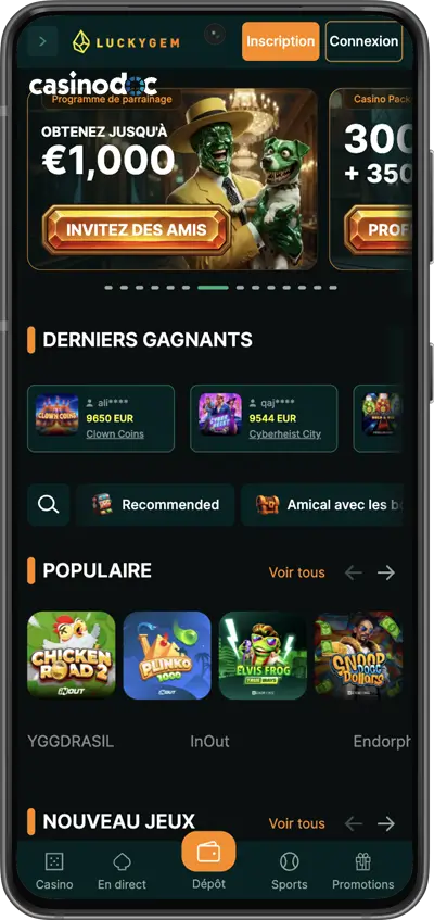 version mobile luckygem casino