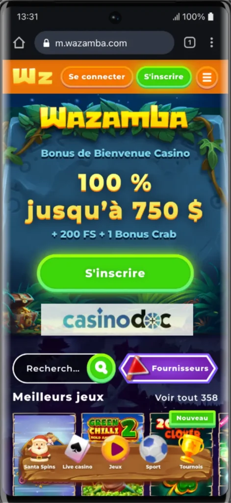 version mobile wazamba