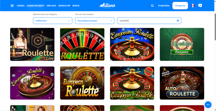 roulette en ligne sur millionz