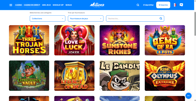 bonus machines à sous millionz