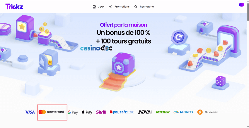 trickz casino mastercard