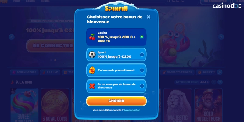 inscription étape 2 spinfin