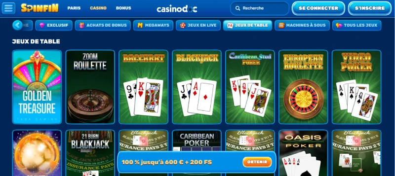 jeux de table spinfin