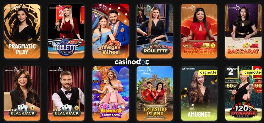 jeux de casino en direct MondCasino