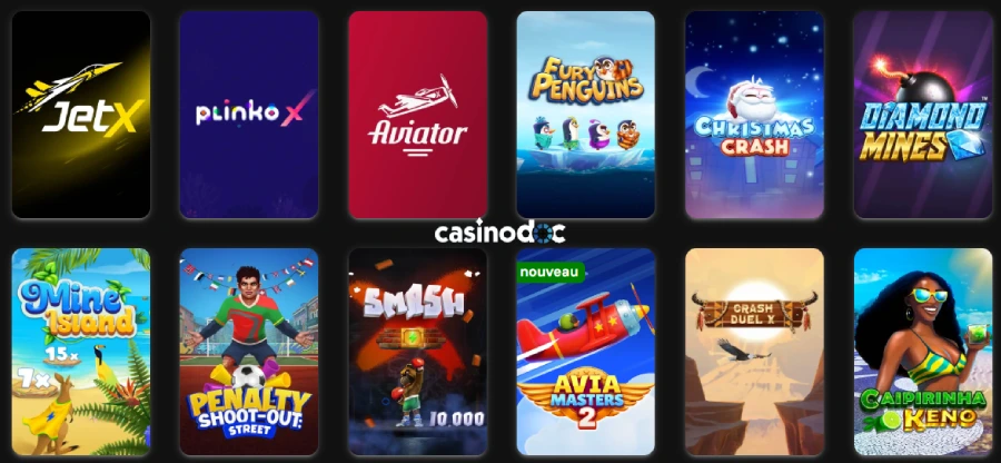 les mini jeux sur MondCasino