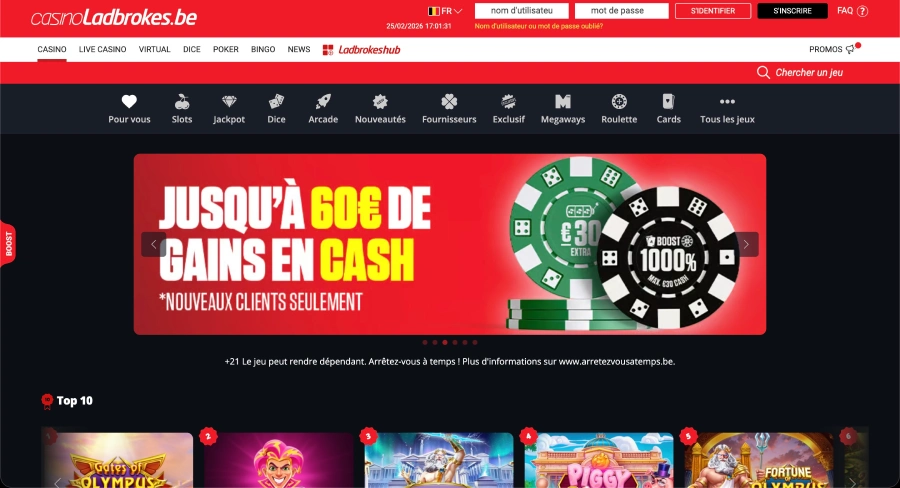 page accueil casino ladbrokes