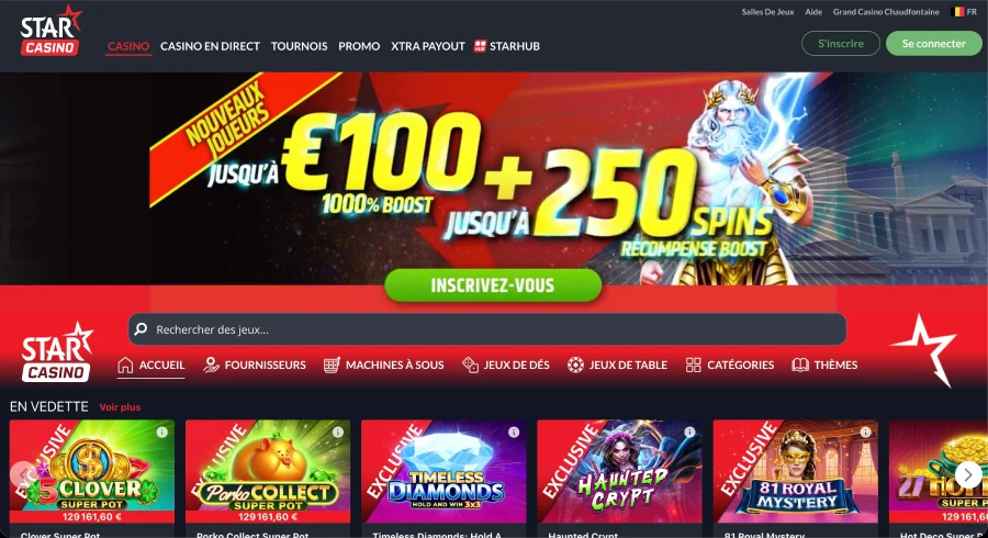 page accueil casino star