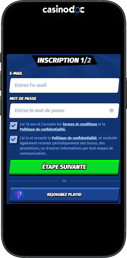 inscription étape 4 big clash casino