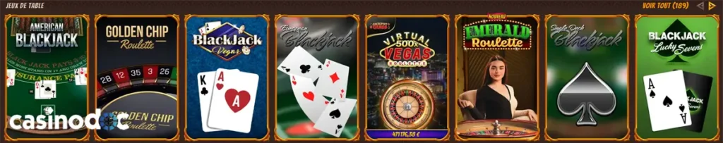 jeux de table alawin casino