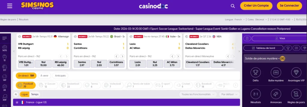 paris sportifs simsinos