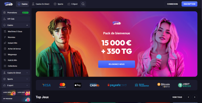 page d'accueil spinaura