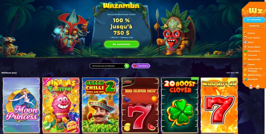 Wazamba casino solana