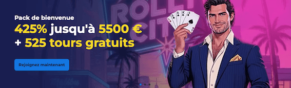 bonus de bienvenue sans code promo rolly spins