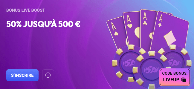 code promo du bonus live boost du casino spin aura