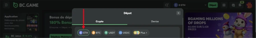 depot etape 4 ethereum