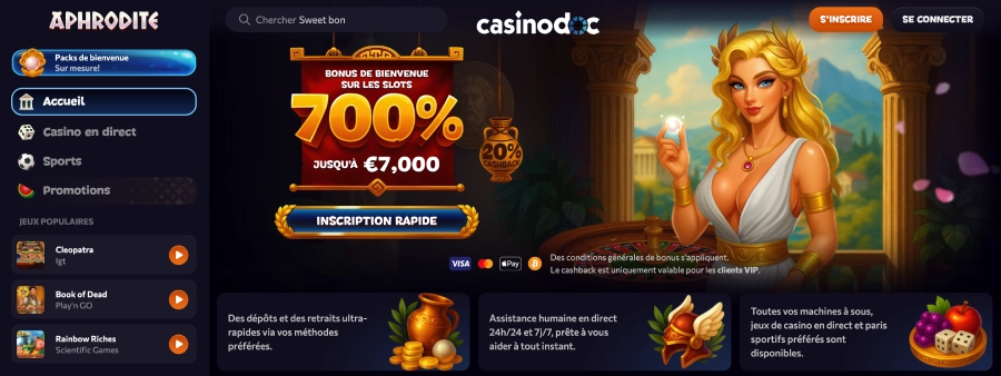 dogecoin sur aphrodite casino