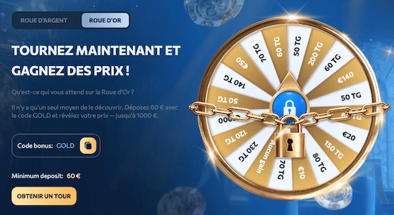 code promo reveryplay pour la roue de la fortune GOLD
