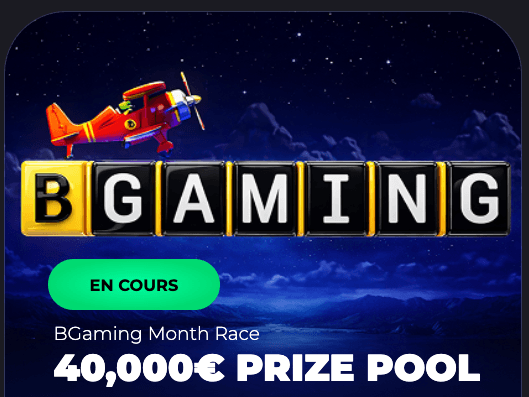 Tournoi Bgaming month race sur mystake casino