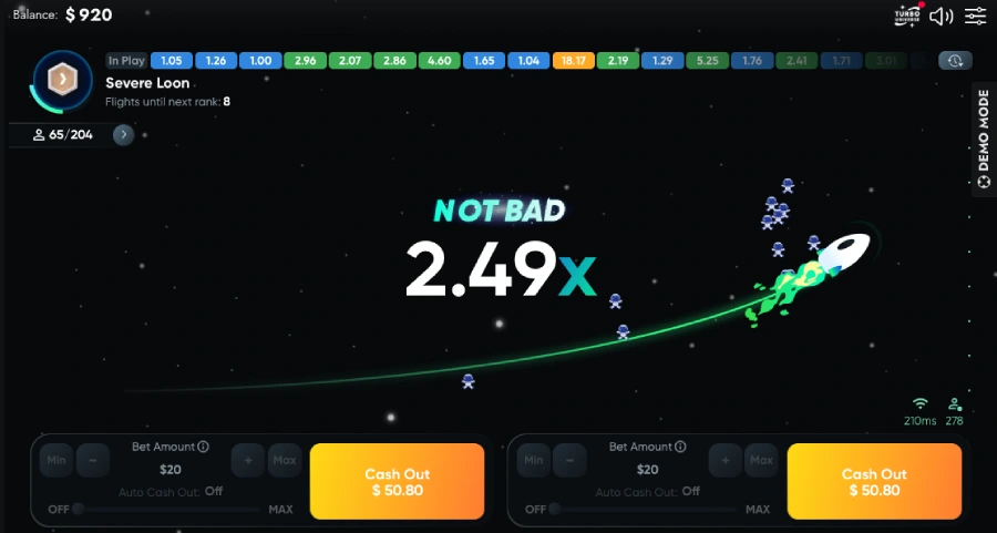 interface crash x turbo games