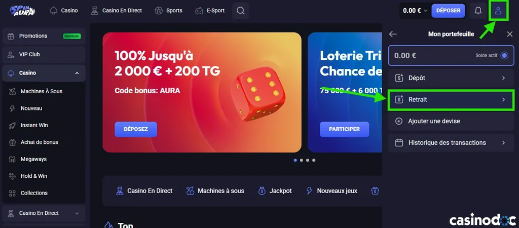 retrait sur spinaura étape 2