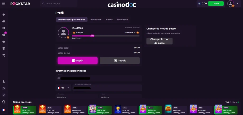 test connexion rockstar