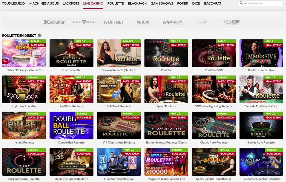 casino en direct 7melons