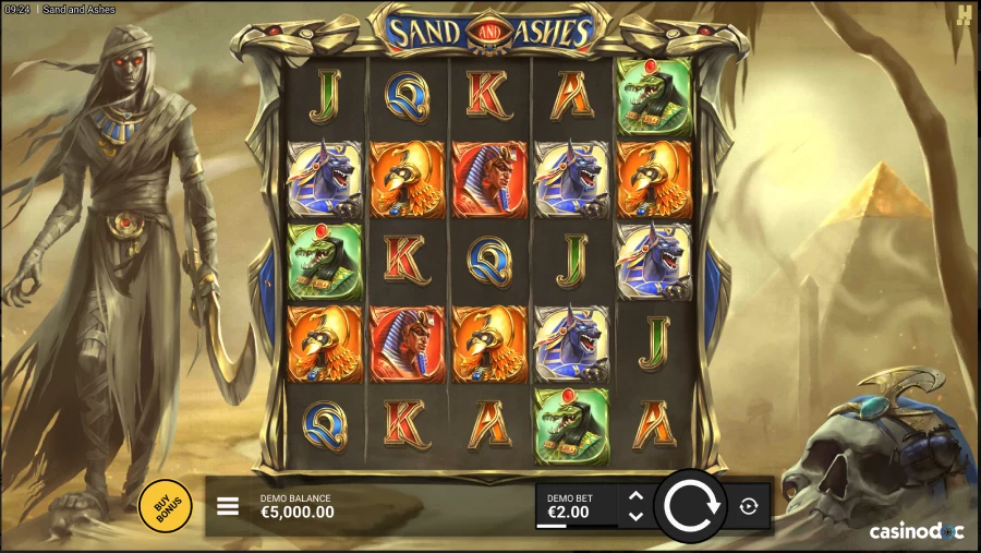 hacksaw gaming interface sand and ashes