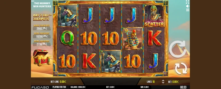 interface slot the mummy with hunters fugaso