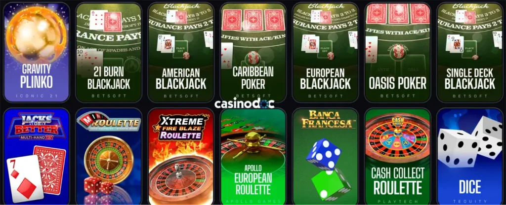 jeux de table slim king casino