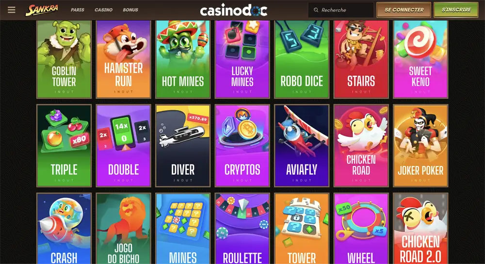 mini jeux sankra casino