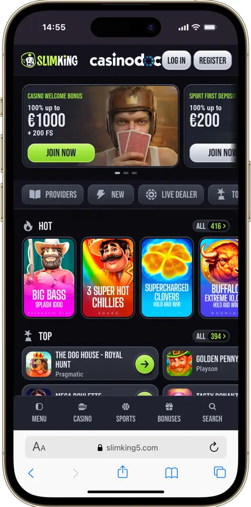 version mobile slim king casino