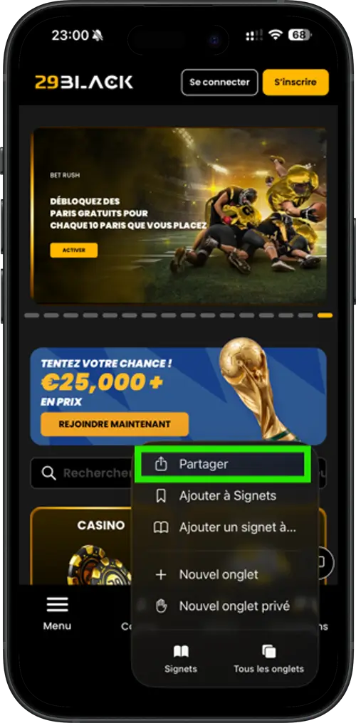 29 black écran d'accueil iphone étape 3