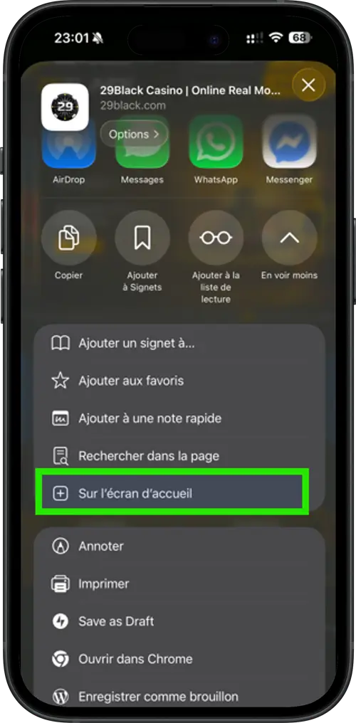 29 black écran d'accueil iphone étape 4