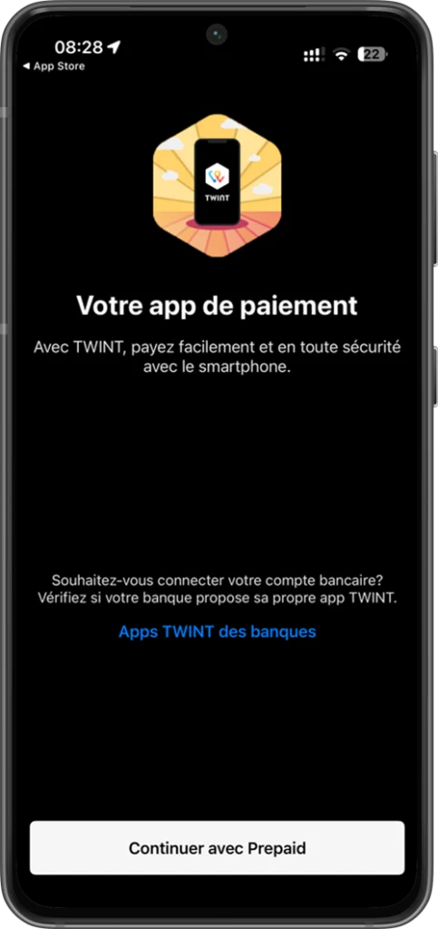 activer twint étape 3