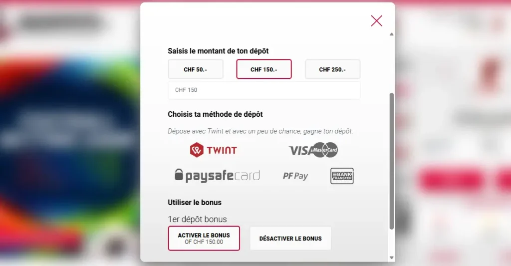 activer twint étape 4