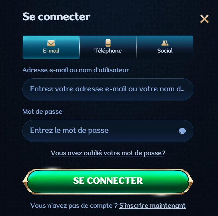 identifiants de connexion millioner casino