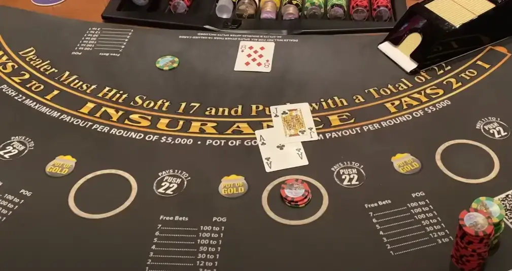 free bet blackjack table