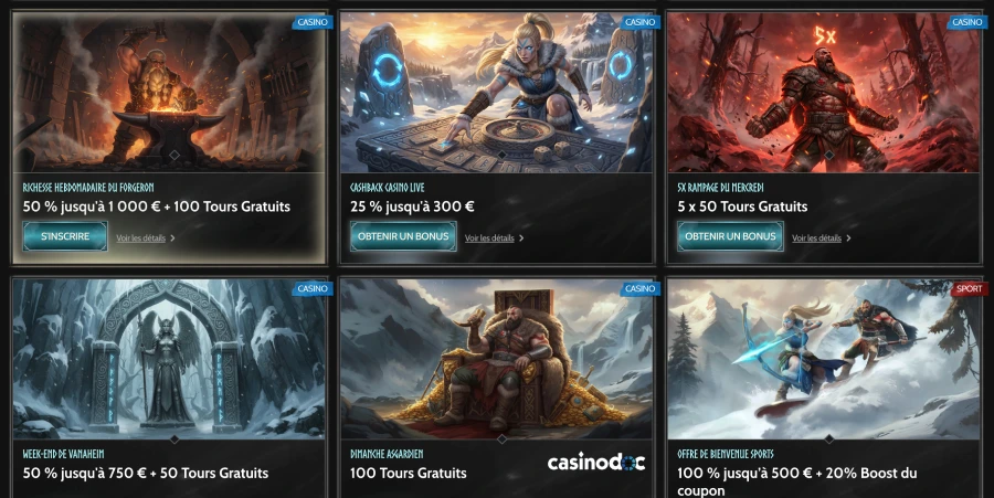 autres promotions sur godz casino