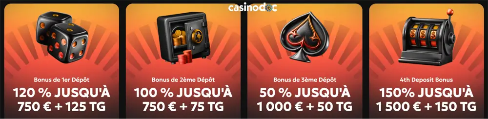 bonus de bienvenue gxbet